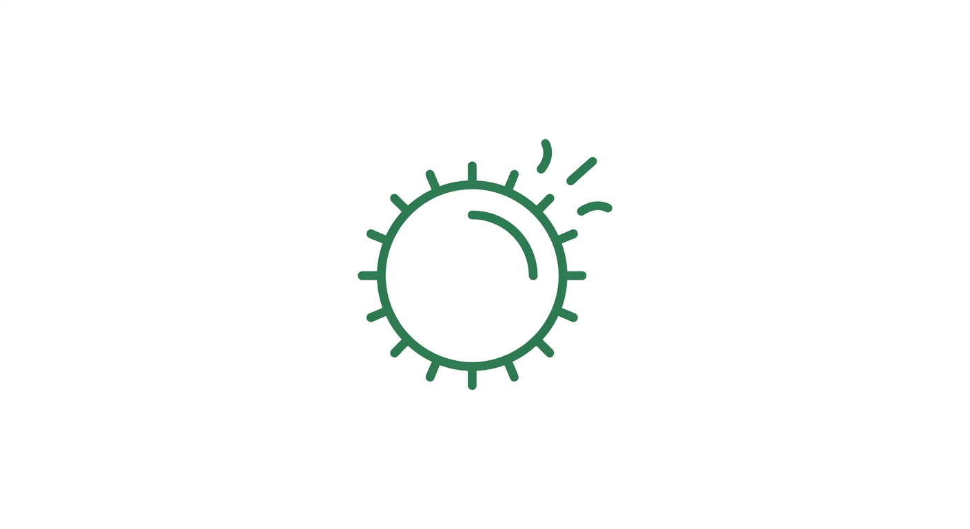 Symbolische Icon-Illustration eines Allergie-Partikels (Illustration, KI-generiert)
